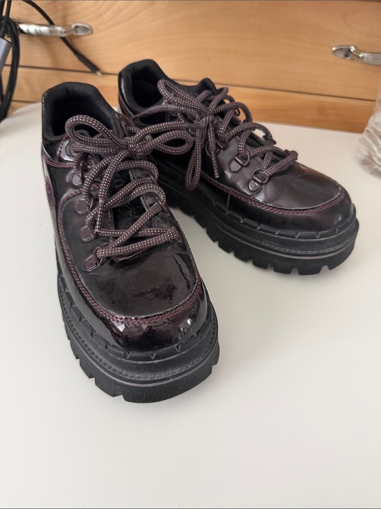 Skechers Shoes - Skechers Women's Lace-Up Jammers Patent Dark Burgundy Shoes